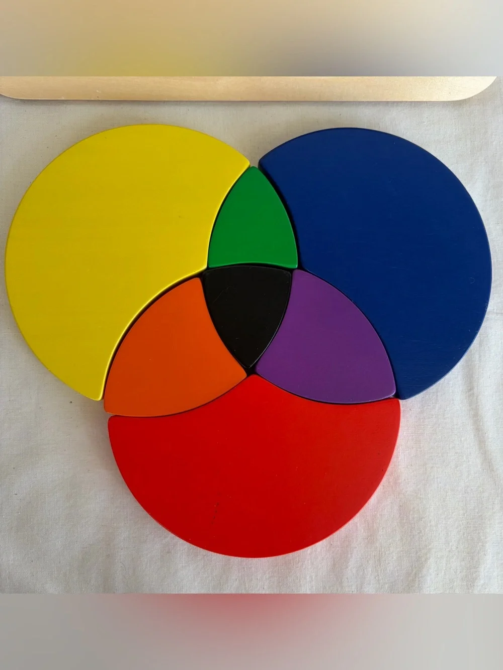 Crate&Kids Wooden Color Wheel Rainbow Montessori Puzzle